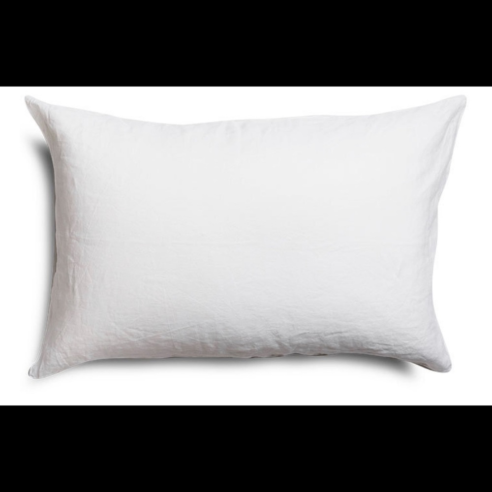 I Love Linen|KING SIZE LINEN WHITE PILLOWCASE x2
